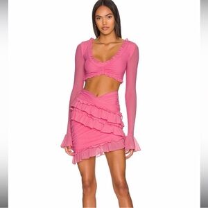 Majorelle macey top and skirt set in bubblegum